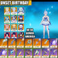 NA AR56| Odette Whitelake Frostfeather , Vesna + Vodyanitsa + Flins Bloodsoaked Ruins + Varesa + Mizuki C1 + Mona C1 + Qiqi|UNSET BIRTHDAY