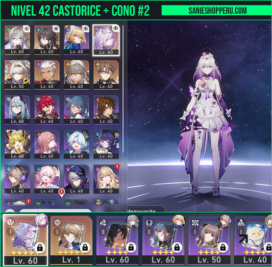 [Nivel 42] Castorice + Cono , Ruan Mei + Firefly + Archer + Bronya + Welt