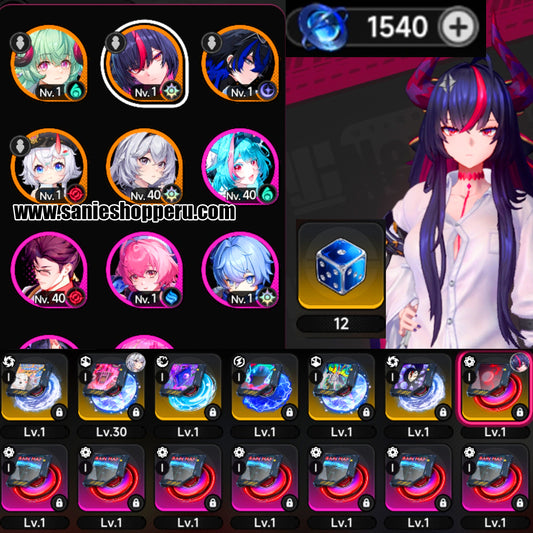 [Lvl 26] Shinku + Disco5 ⭐️: Espejismo Sonrojado + Iroi + Daffodill (SKIN) + Sakiri | SERVER AMERICA | Neverness to Everness NTE Cuenta reroll
