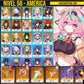 [Nivel 58] Varesa + Arma+ Skirk + Escoffier + Furina + Chasca +Arma + Yelan + Hu Tao + Mona + Tighnari C1 + Dehya + Keqing + Mizuki + Jean