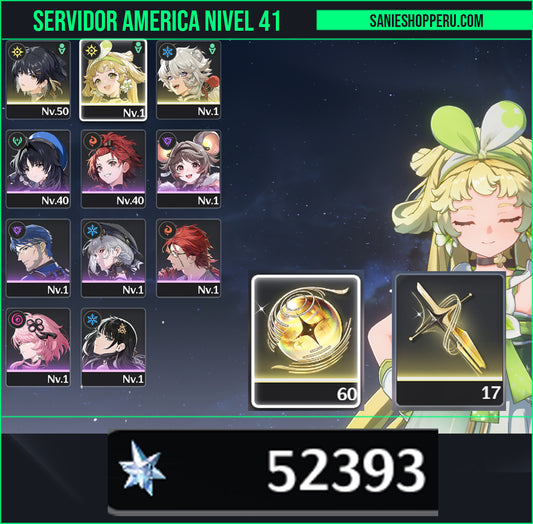 [Nivel 41]✔️Cumpleaños libre | 52393 Astritas 💠 , +60 Mareas radiantes💎 , +17 Marea de forja | Verina , Lingyang| Wuthering Waves Cuenta reroll