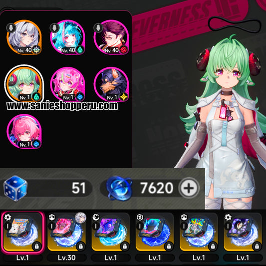 [Lvl 26] Iroi + 7620 Arolitas💎 + 51 dados 🎲|SERVER AMERICA | Neverness to Everness NTE Cuenta reroll