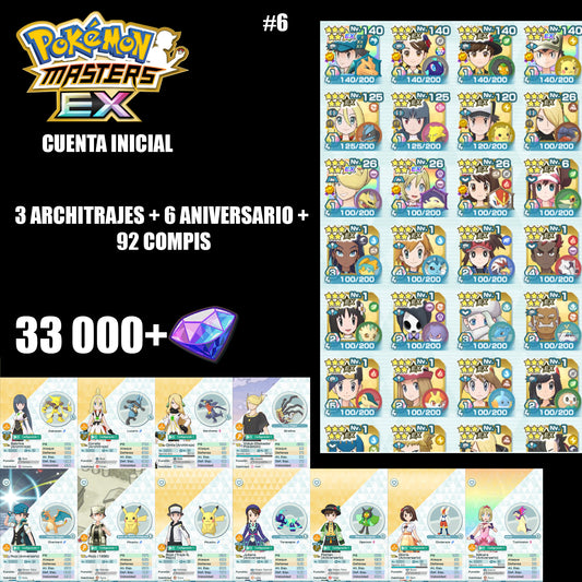 CUENTA +33 000💎Rojo 1996 + Rojo (ANIVERSARIO) + Juliana(ANIVERSARIO)+ Florian (ANIVERSARIO) + Nákara (ANIVERSARIO) + Gloria (ANIVERSARIO) + Sabrina (ARCHITRAJE) + Corelia (ARCHITRAJE) + Volus (DOMADOR POKÉMON) + 92 COMPIS| Pokémon Masters EX