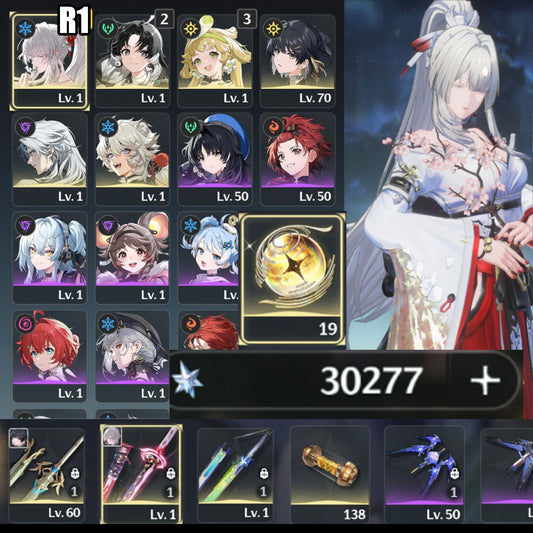 SERVER AMERICA +30000 Astritas - Hiyuki C1 + Arma - Wuthering Wave Reroll cuenta
