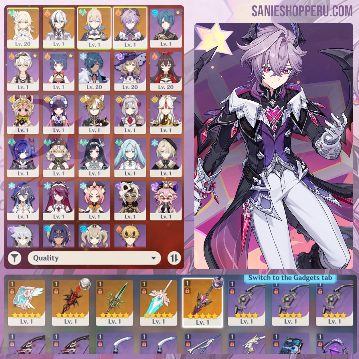 [Nivel 53] ⭐️ Durin + Arma + Arlecchino + Arma