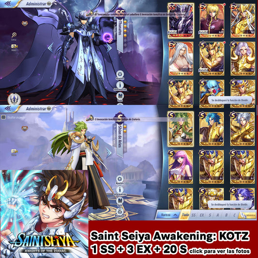 (SERVER GLOBAL) Saint Seiya Awakening : Thanatos + Alones + Odiseo + Hakurei , etc