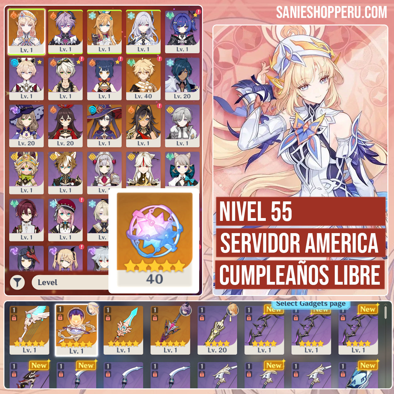 [Nivel 55] ⭐️40 Destinos Entrelazados⭐️ + Escoffier + Durin + Nicole + Skirk