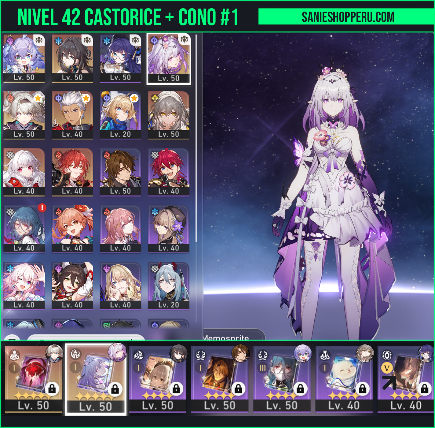 [Nivel 42] Castorice + Cono , Ruan Mei + Firefly + Archer + Bailu + Clara + Himeko