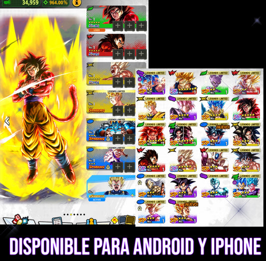 [Android & iPhone] LL SSJ2 Gohan + SSJ4 Goku ULTRA + SSJ4 Vegeta ULTRA + SSJ GOKU NAMEK ULTRA + 18 LL