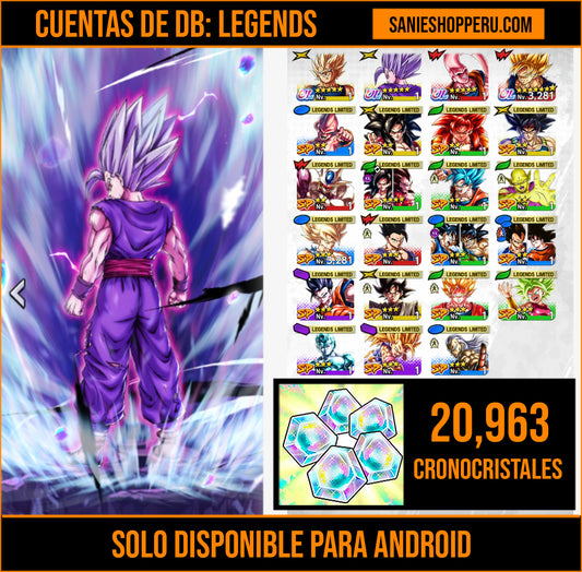 [Android] ⭐️ 3 ULTRAS Majin Vegeta + SS4 Vegeta + Bestia Gohan + Absorción de Gohan Definitivo — 💎20,963 Cronocristales💎 + 19 LL