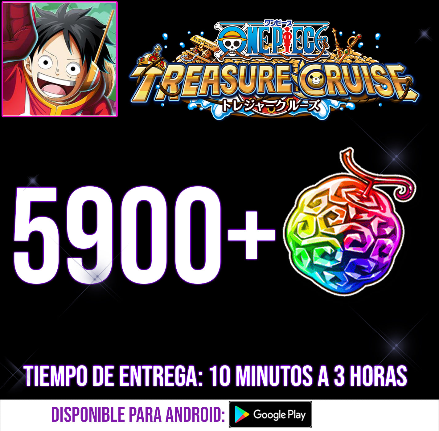 [Global - Android] 5900+ Gemas ONE PIECE Treasure Cruise Starter cuenta