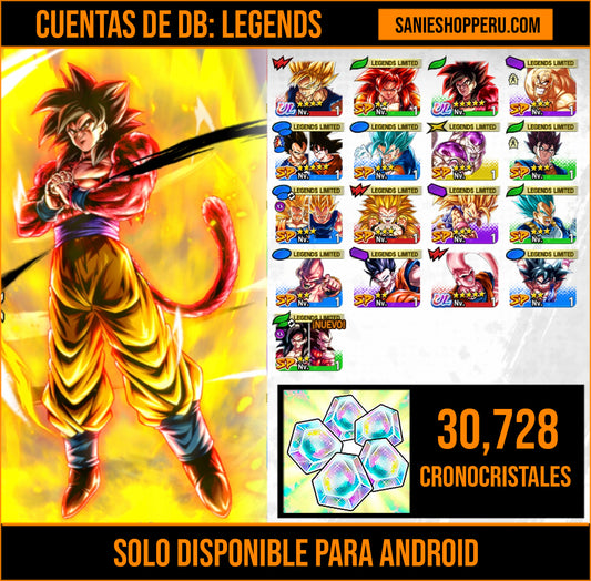 [Android] ⭐️  2 ULTRAS — SS4 Maximo Poder Goku + Absorción de Gohan Definitivo Majin Buu 💎30,728 Cronocristales💎