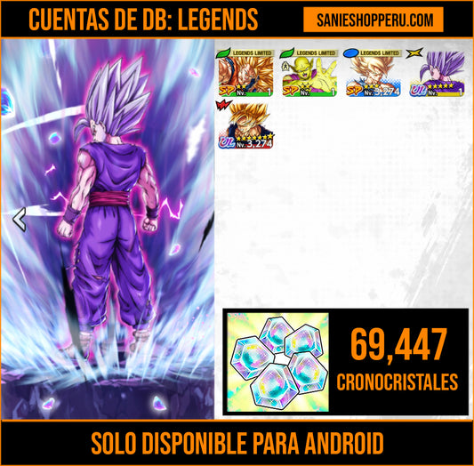 [Android] ⭐️ 1 ULTRA — Gohan Bestia + 💎69,447 Cronocristales💎