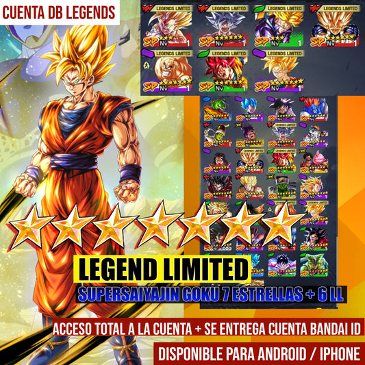 [Android & iPhone] SUPERSAIYAJIN GOKU LEGEND LIMITED 7 ESTRELLAS + 6 LEGENDS LIMITED