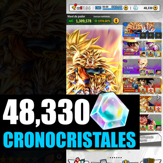 [ANDROID] 48,330 Cronocristales💎 + Goku ssj3 & Vegeta ssj2 ULTRA | DRAGON BALL Legends Cuenta
