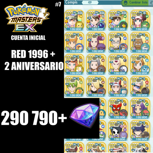 [CUENTA INICIAL-ANDROID] +290 790 Gemas💎 Rojo 1996 6★EX + Juliana ANIVERSARIO 6★EX + Florian ANIVERSARIO 6★EX