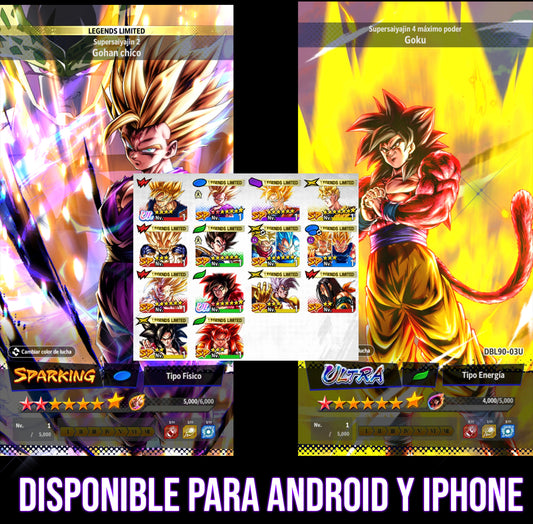 [Android & iPhone] LL SSJ2 Gohan 9⭐️+ SSJ4 Goku ULTRA 8⭐️ + 11 LL