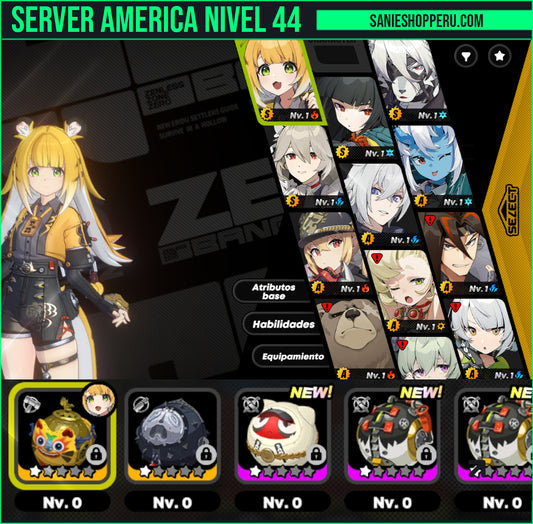 [Nivel 44] ⭐️Ju Fu + Arma (Rugiente urna de la fortuna), Miyabi , Lycaon C1 , Rina