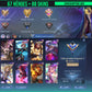 Mobile Legends| 67 HÉROES + 88 SKINS | LUCKYBOX: Alice⭐, Eudora⭐, COLLECTOR Natalia + 6 EPIC⭐VALENTINE CLAUDE , SABER +3
