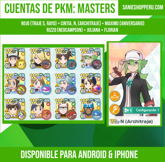 [Android] 1 NEOCAMPEON + 2 ARCHITRAJES⚡| ✨ N 3/5 (ARCHITRAJE) , Cintia (ARCHITRAJE), Rizzo (NEOCAMPEON), Máximo (Aniversario) ,Juliana, Florian, Rojo (TRAJE S, RAYO)
