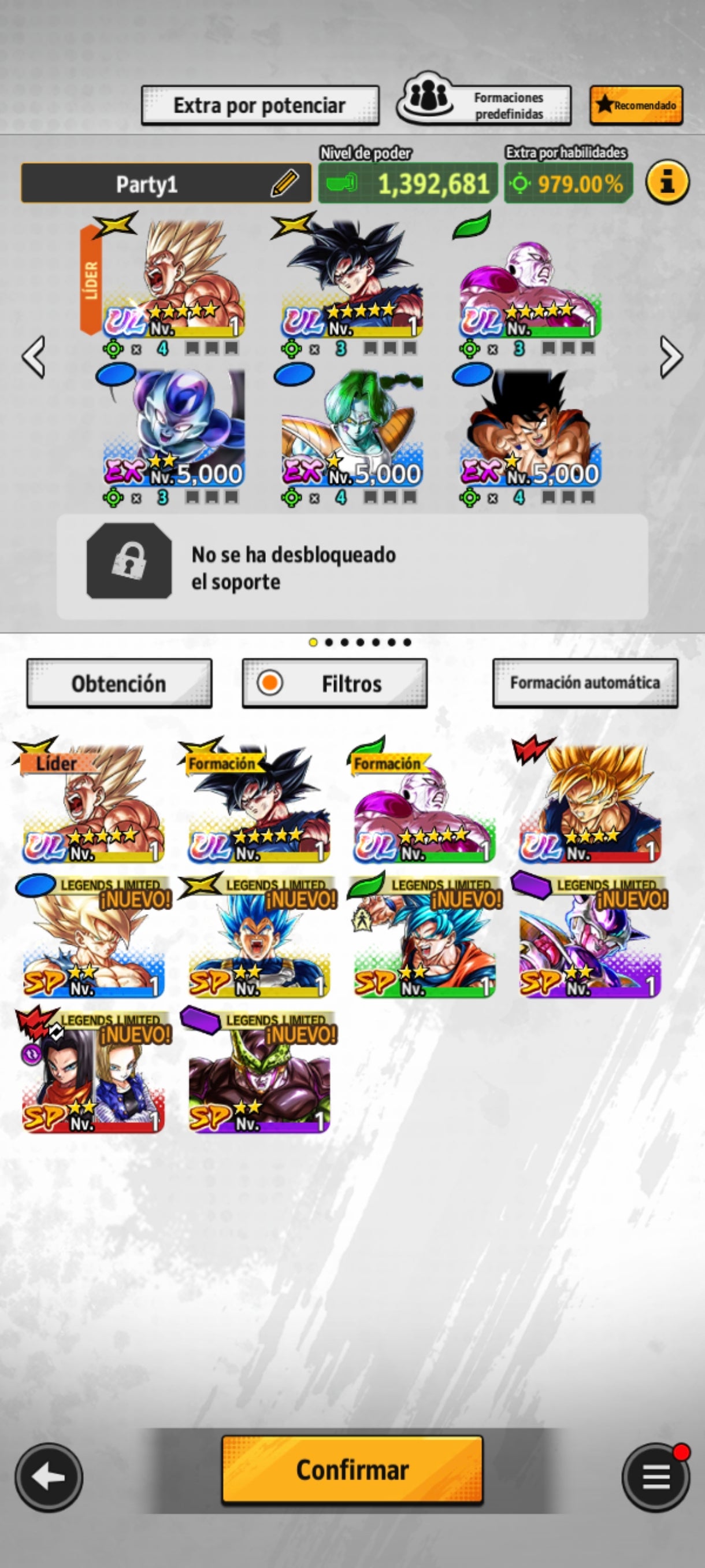 [Android] ⭐️ 3 ULTRAS — Pre-Ultra Instinto Goku + SS Goku + Forma Final Freezer + 💎20,382 Cronocristales💎