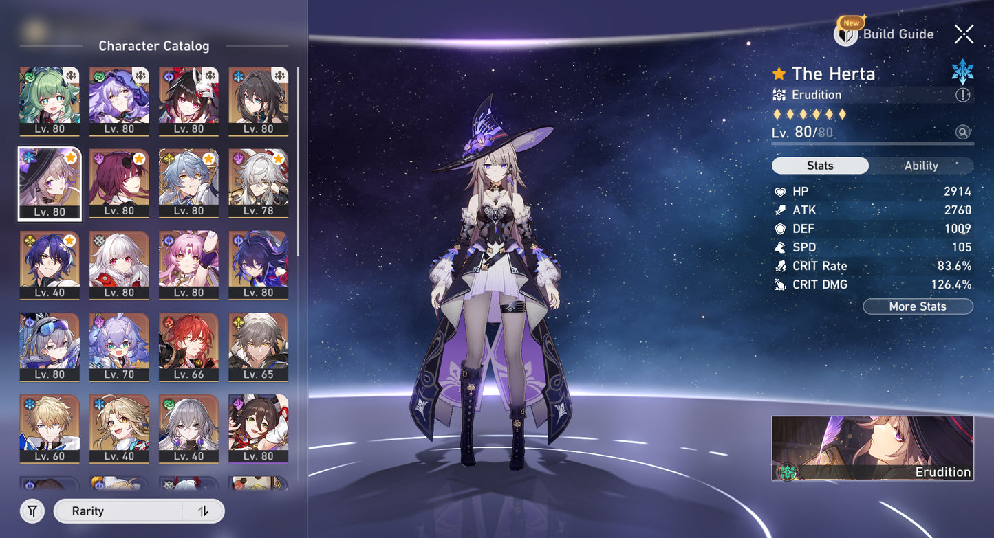 [TL 70] ⭐️Huo Huo + Black Swan + Sparkle + Ruan Mei + The Herta + Kafka + Sunday + Jing Yuan + Fu Xuan + Seele + Silver Wolf + Dr Ratio + Clara + Gepard + Himeko + Yanqing + Bronya