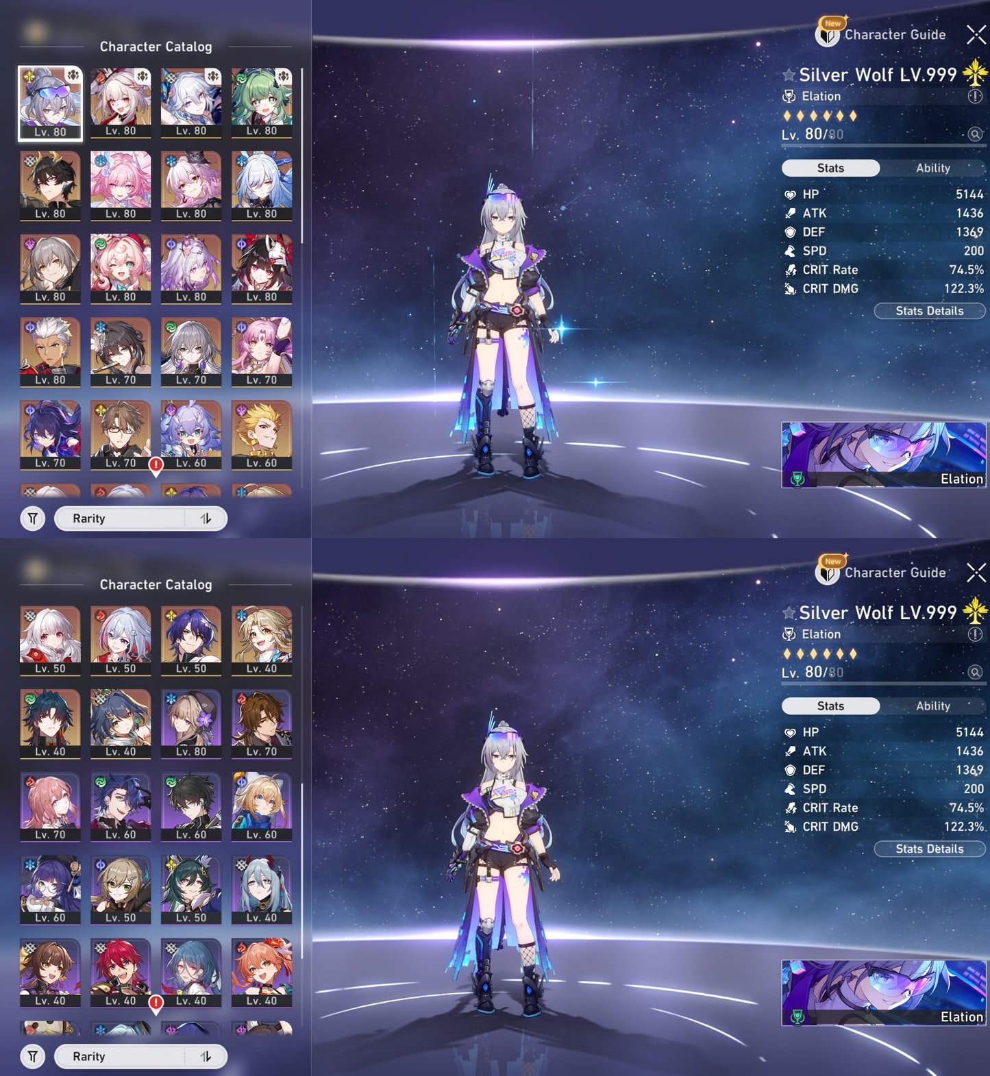 NA Lvl 70| Yao Guang + Sparxie + Cyrene + Silver Wolf LV.999 + Evernight + Hyacine + Castorice + Dan Heng Permansor Terrae + Archer + Gilgamesh + Huohuo + Jingliu + Sparkle + Topaz + Dr. Ratio