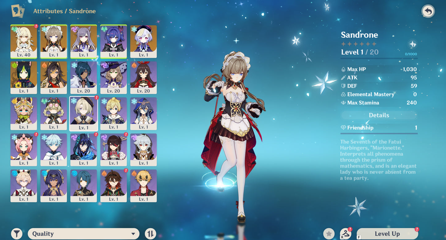 [Nivel 55] Sandrone + Arma ⭐️ Cumpleaños libre