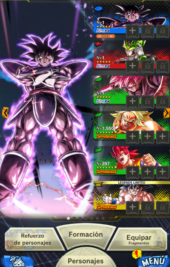 [Solo Android] ⭐️Turles (UL) + Cell Perfecto (UL) + SS Rosé Goku Black⭐️ + 💎43,309 Cronocristales💎 + 9 LL