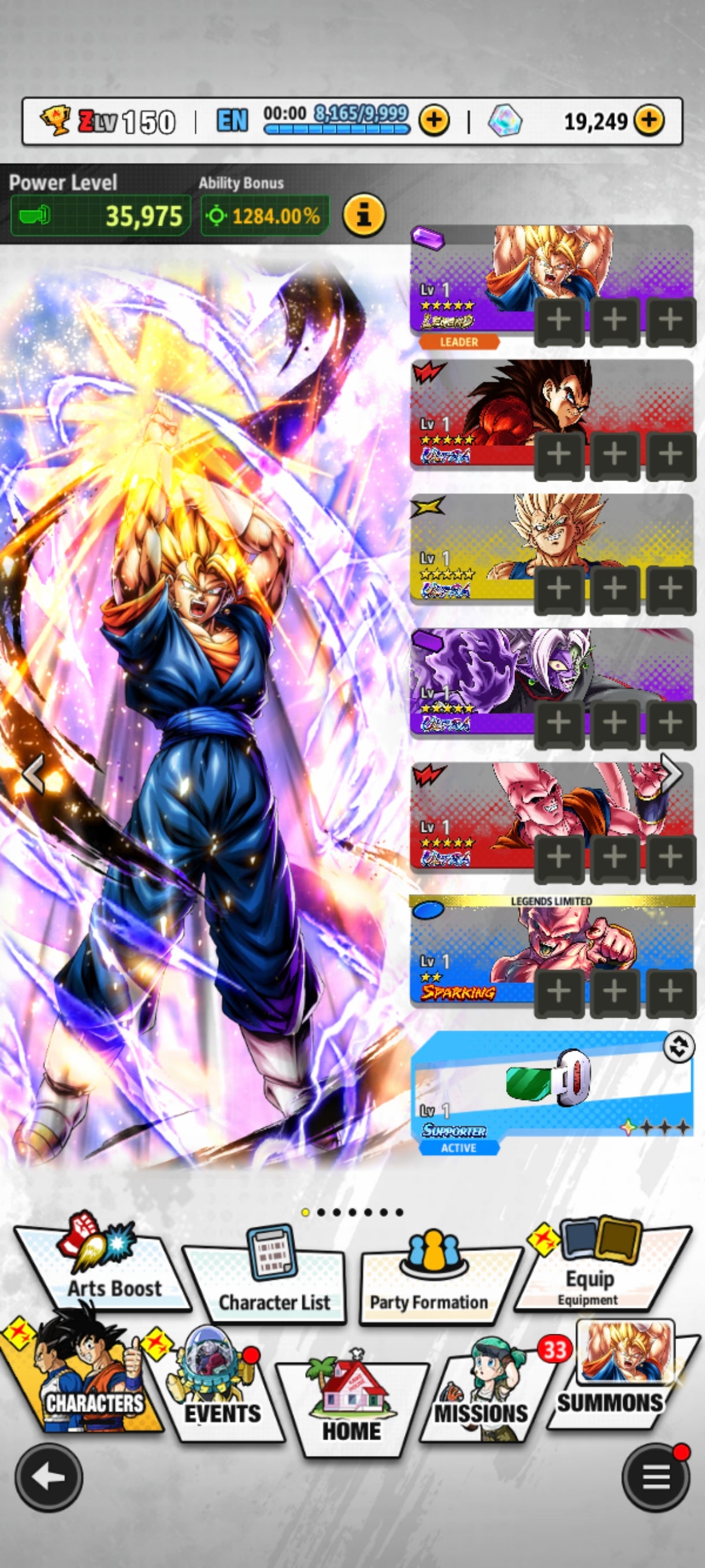 [ANDROID] 19K Cronocristales💎[LEGENDS] Super Vegito + 4 ULTRA : Ultimate Gohan Absorbed Buu: Super + Majin Vegeta + Ssj4 Vegeta + Fusion Zamasu