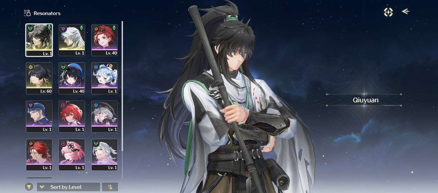 [Nivel 41] 32,360 Astritas 💎 | Qiuyuan + Arma | Wuthering Waves Cuenta Reroll