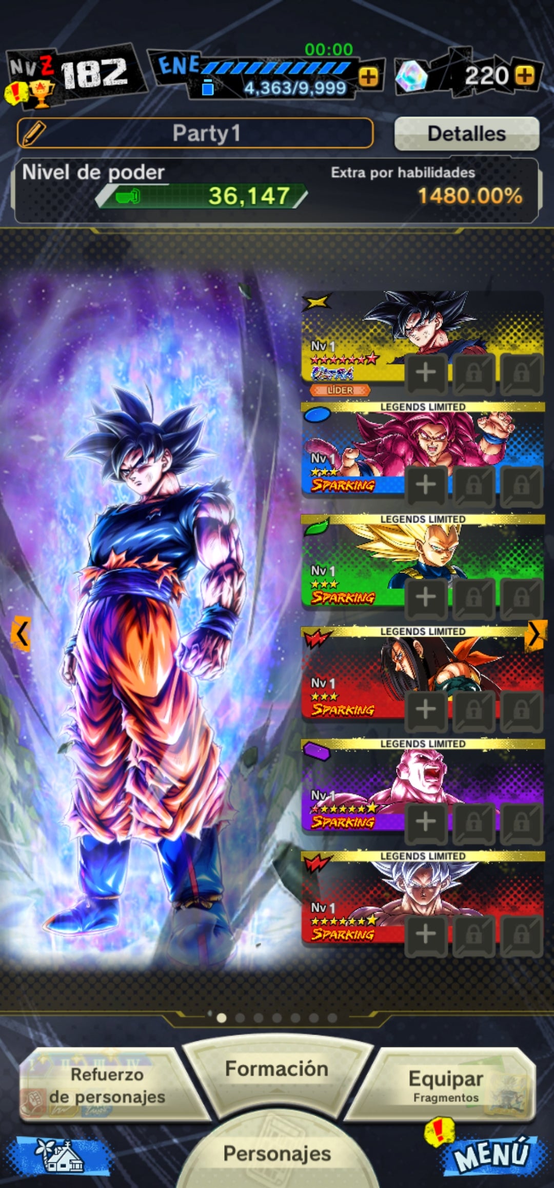 [Android & iPhone] ⭐️ PRE-ULTRAINSTINTO GOKU 7 ESTRELLAS (ROJAS) + 10 LL