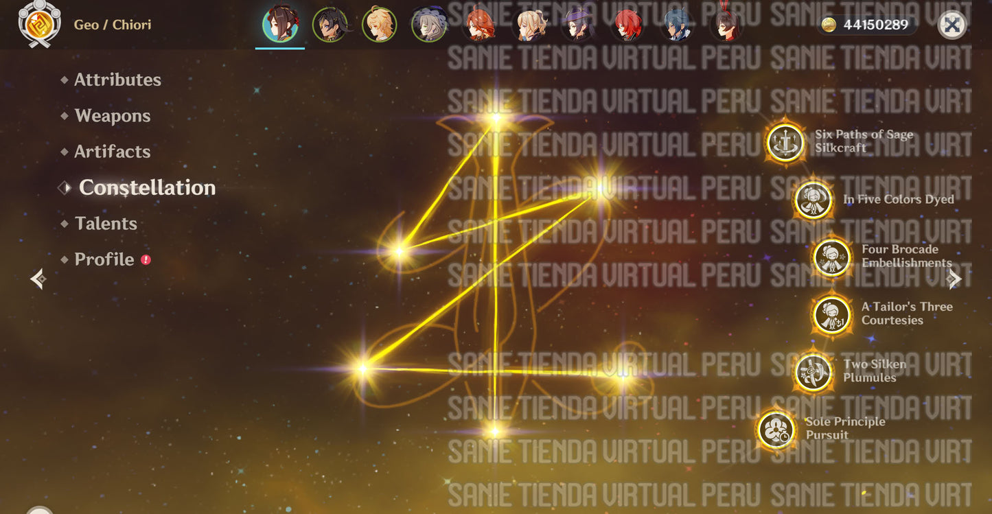 [AR 53] ⭐️CUMPLEAÑOS LIBRE ⭐️Chiori C6 + Arma + Mavuika