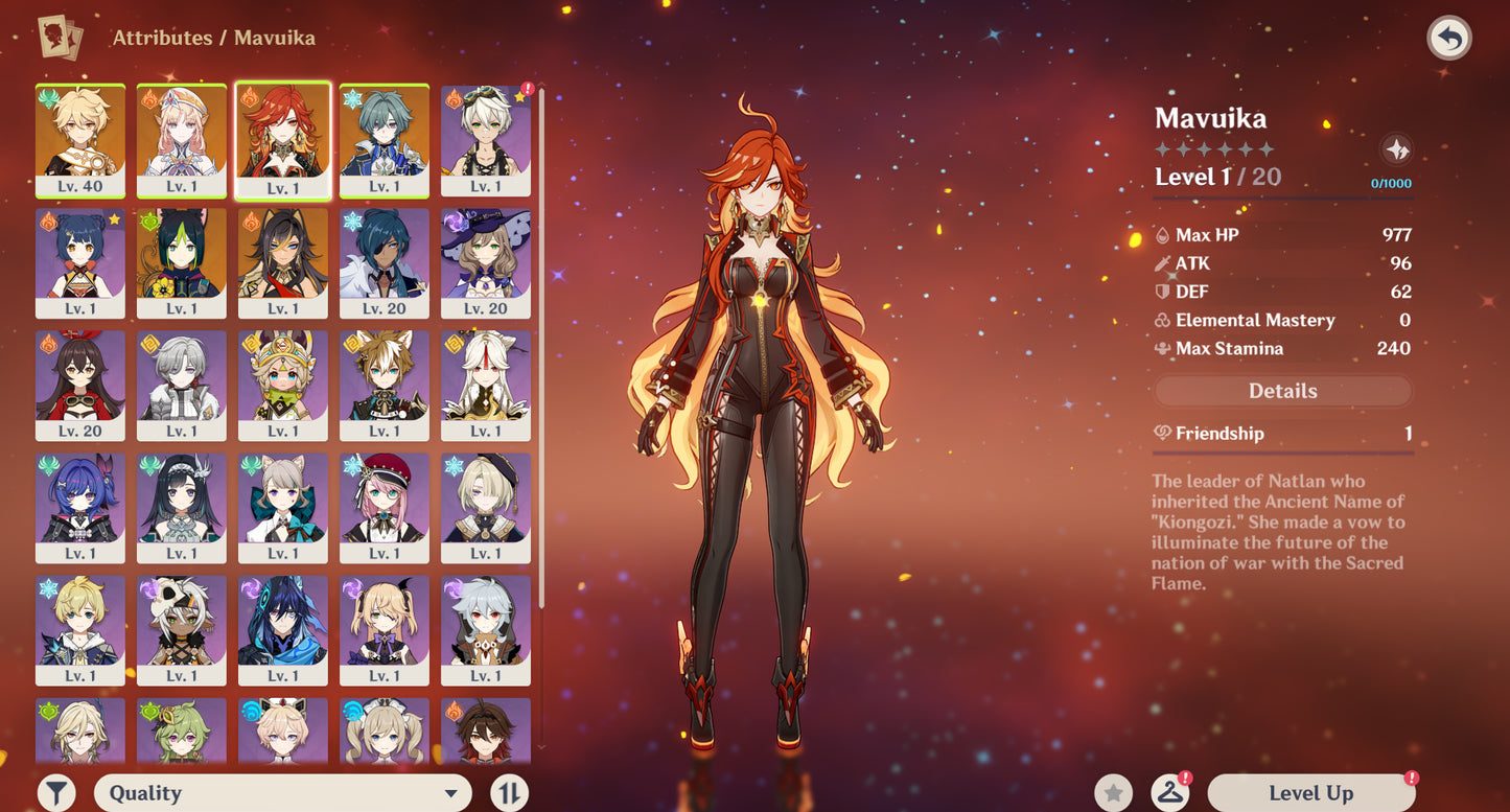 [Nivel 55] ⭐️22 Deseos + Mavuika + Arma , Lohen + Arma , Nicole⭐️CUMPLEAÑOS LIBRE