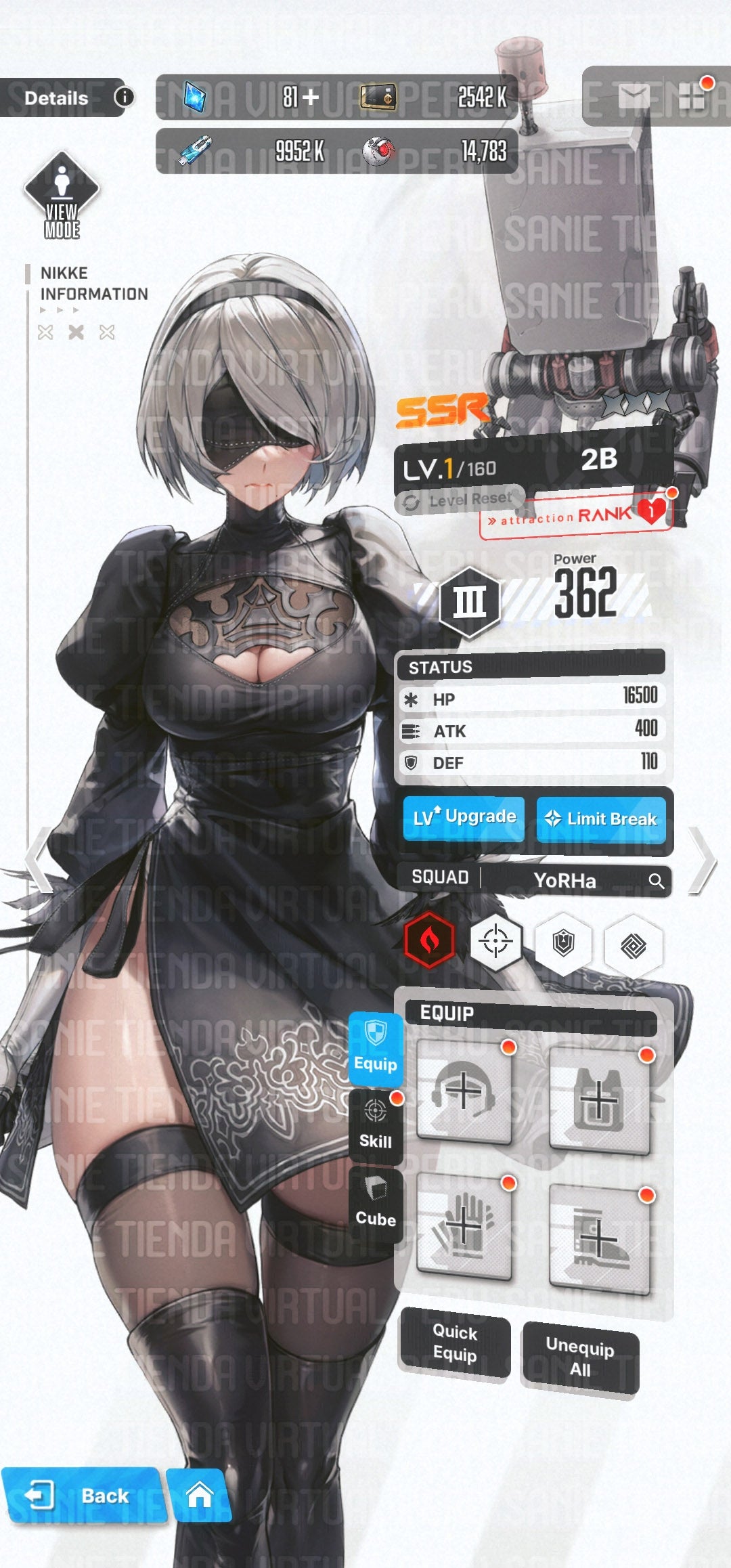 [Nivel 50] ✨ 2B + Laplace + Yulha + Cocoa