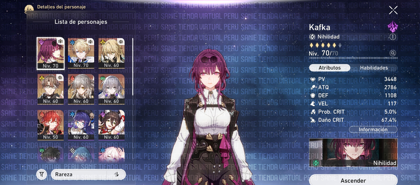 [Nivel de Trazacaminos 51] Kafka, Luocha, Gepard, Welt, Bronya, Himeko, Solo hay que Esperar, La Textura de los Recuerdos