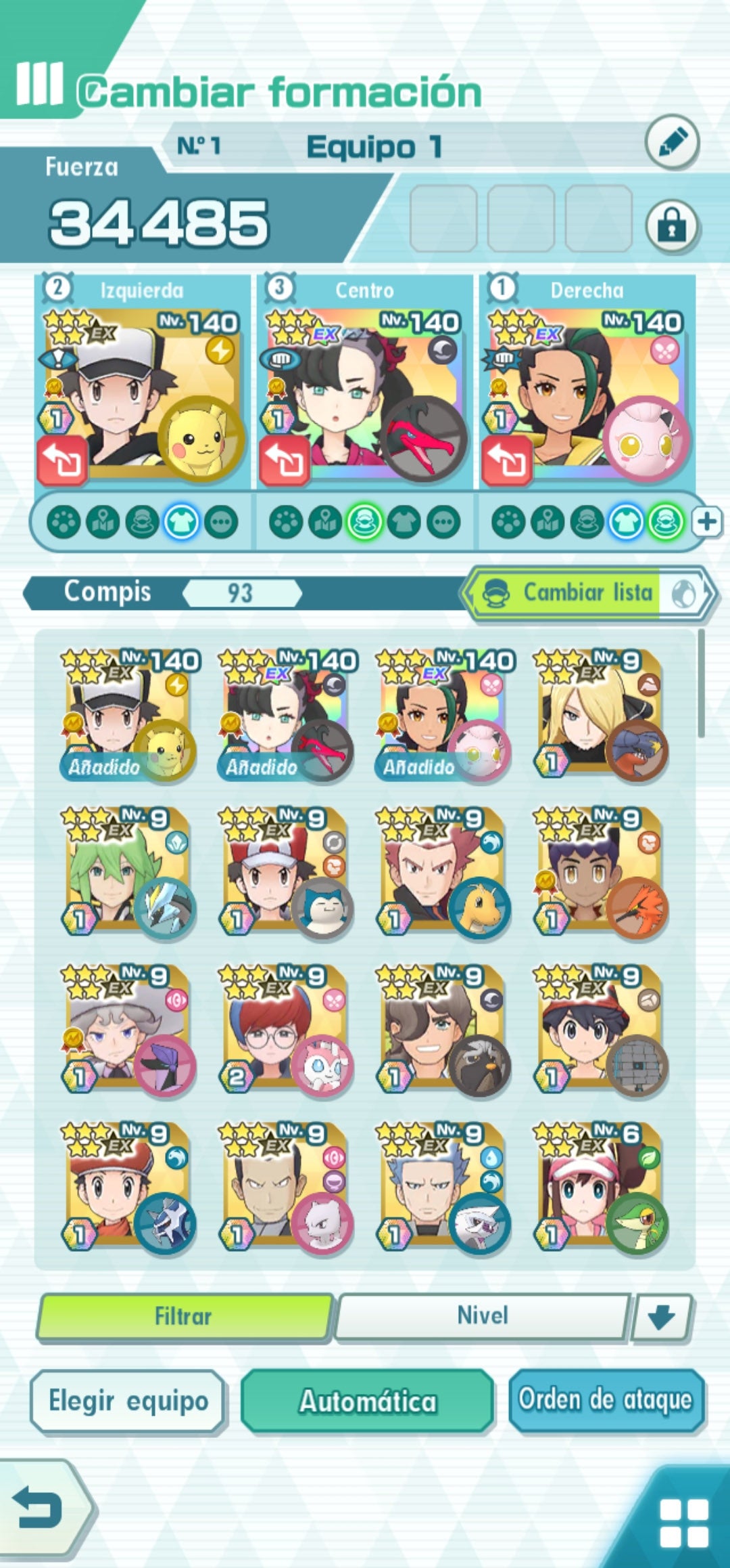 [Nivel 1] ⭐️ ROXY NEOCAMPEONA + PAUL NEOCAMPEÓN + BERTO NEOCAMPEÓN + Rojo Traje S Rayo + Mencia Traje S + León + Elio (Ultra) +Selene (Ultra) + Olivia + N Traje S +  Damián +  72 Personajes 5⭐️ Estrellas + Tickets