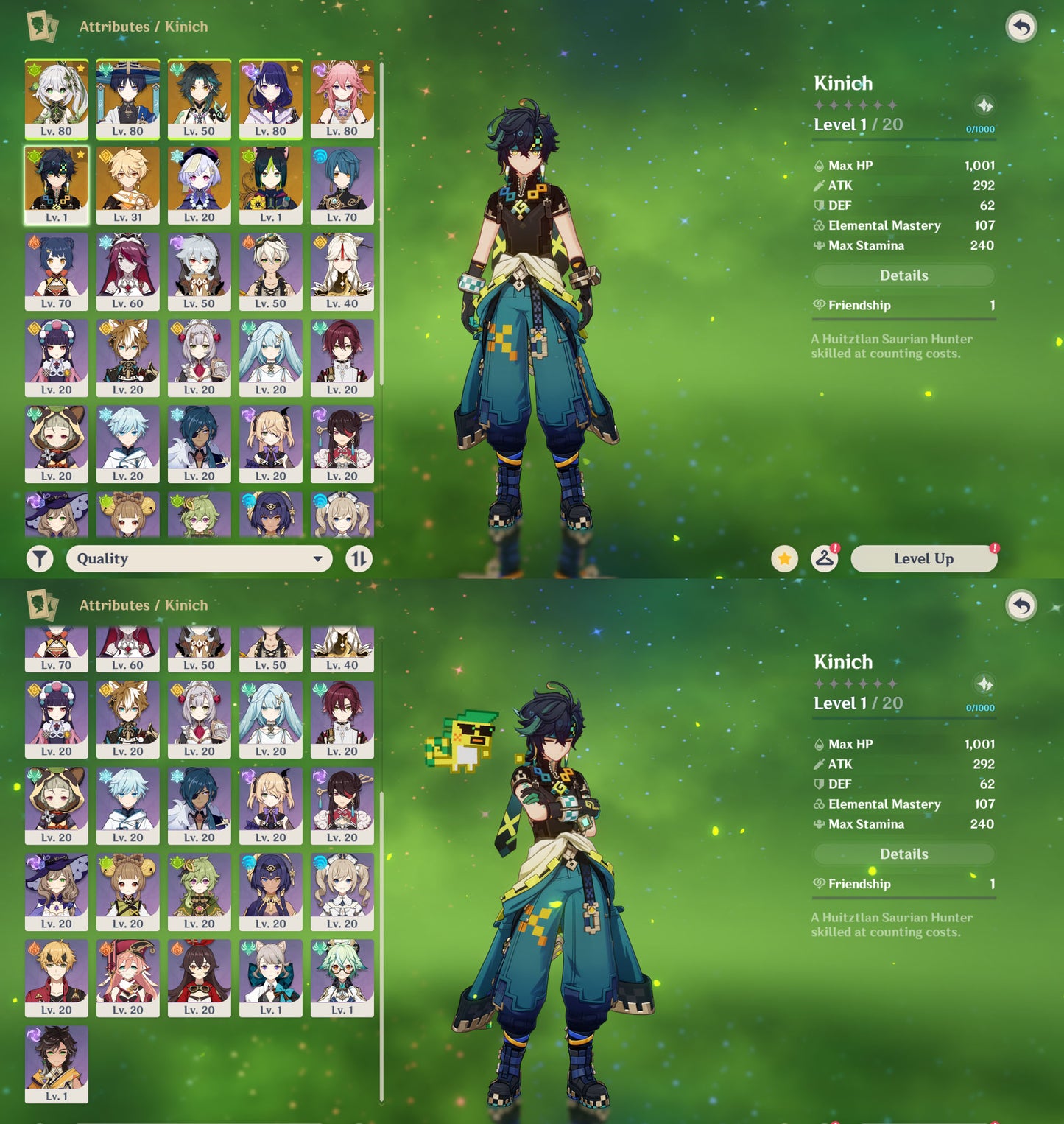 ✅ CUMPLEAÑOS LIBRE [Nivel 51] ✨Kinich , Yae Miko , Raiden Shogun , Nahida , Trotamundos , Xiao + Arma✨ , Qiqi , Tighnari C1,