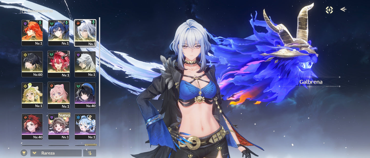 [Nivel 41] Cumpleaños Libre ✅ | Augusta + Iuno + Arma + Galbrena | Cuenta Reroll Wuthering Waves