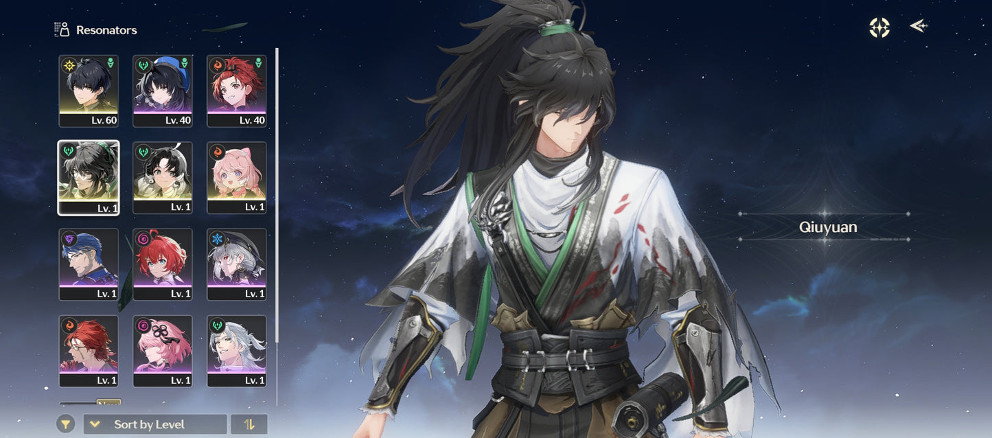 [Nivel 40] 32,537 Astritas 💎 | Qiuyuan + Arma | Wuthering Waves Cuenta Reroll