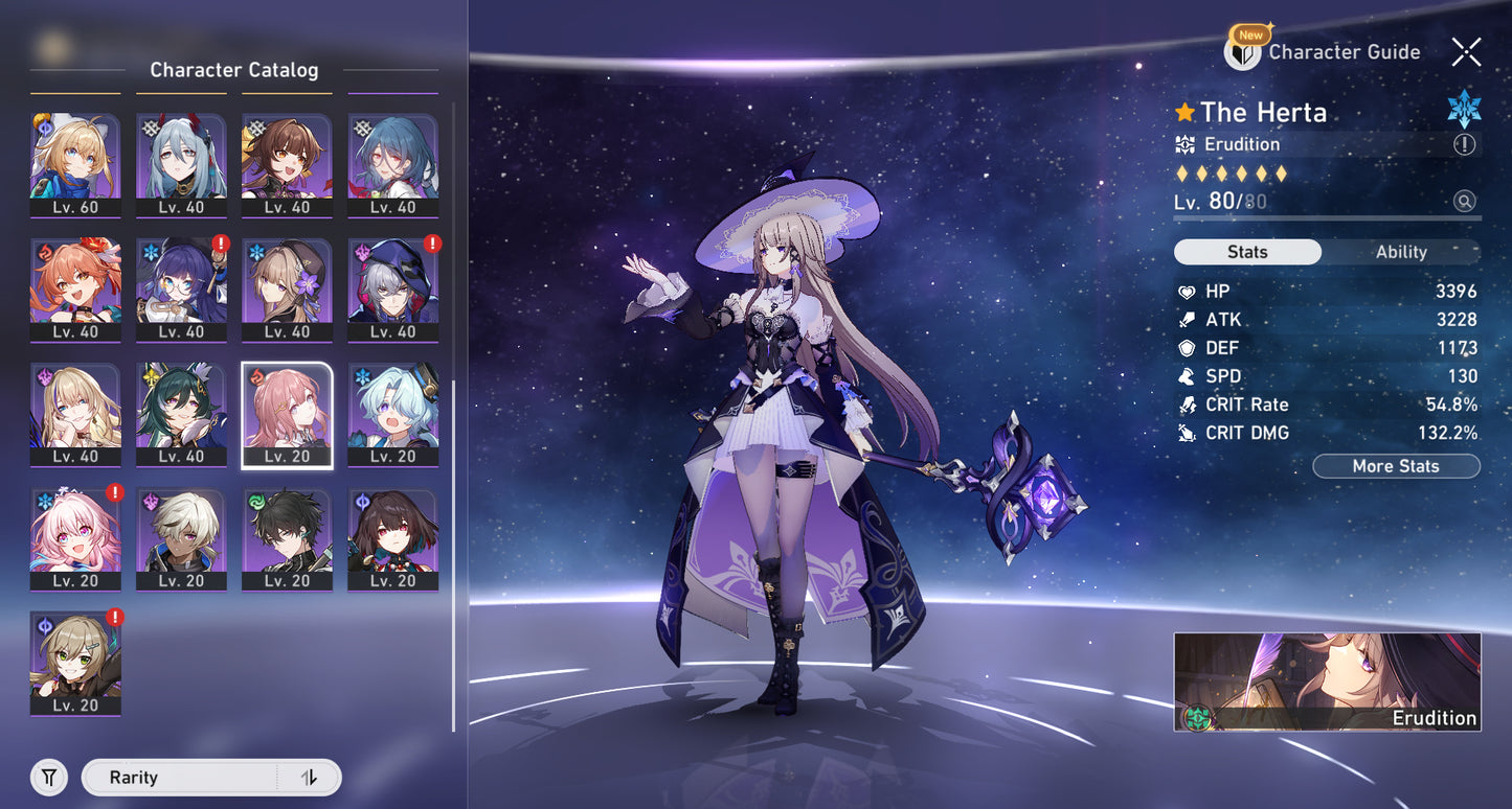 [TL 62] ⭐️Mydei + Cono , Castorice + Cono , The Herta + Cono , Ruan Mei + Huohuo + Fu Xuan + Dr Ratio + Archer + Dan Heng Permansor Terrae + Gepard + Bailu + Himeko + Yanqing + Bronya