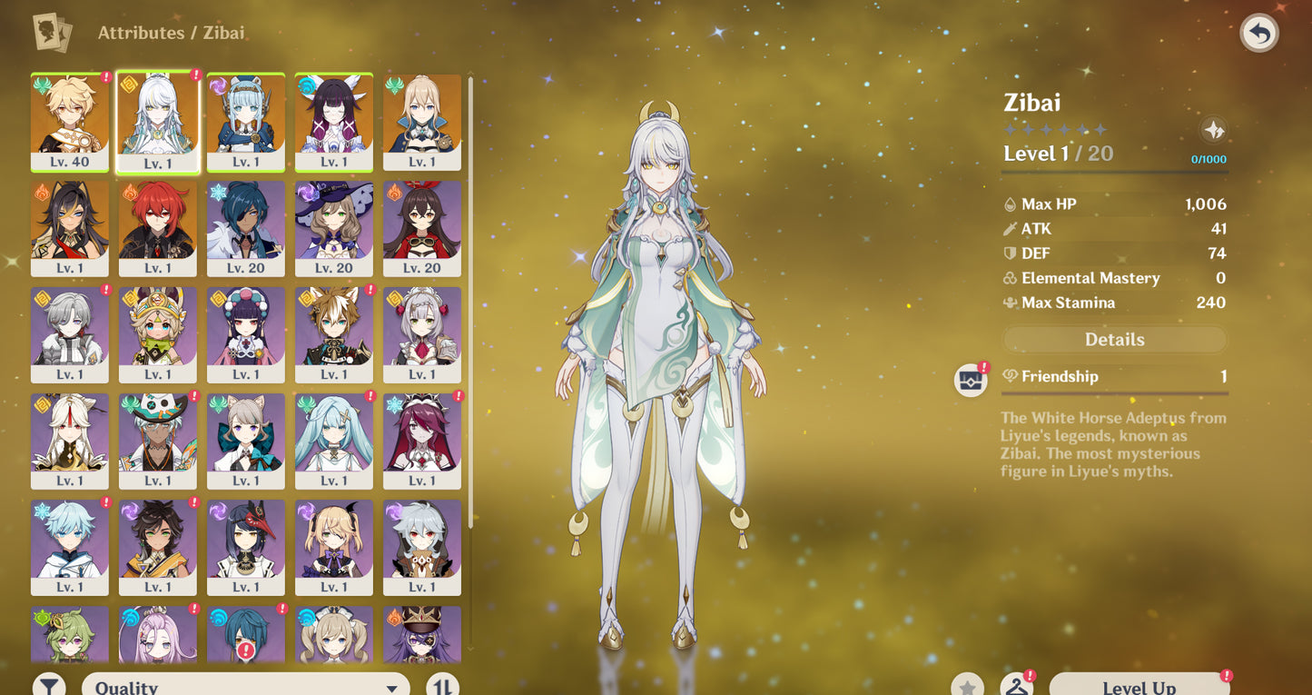 (REROLL + CUMPLEAÑOS LIBRE) Nivel 55 + Columbina + Zibai + Ineffa + Jean + Diluc + Dehya + 97 Destinos Entrelazados ✨