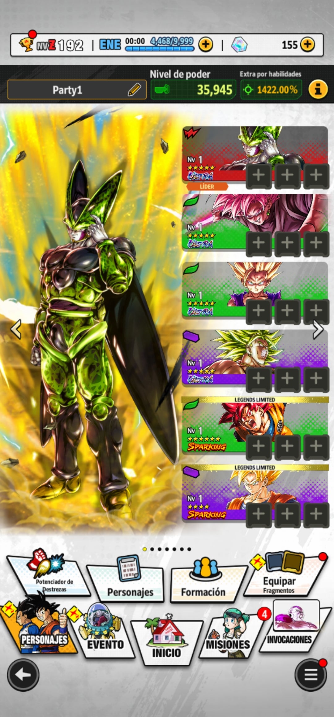 [Solo Android & Iphone] #9⭐️ULTRA CELL PERFECTO + ULTRA SS LEGENDARIO BROLY + ULTRA SSROSA GOKU OSCURO + ULTRA SS2 GOHAN JOVEN + 19 LL⭐️