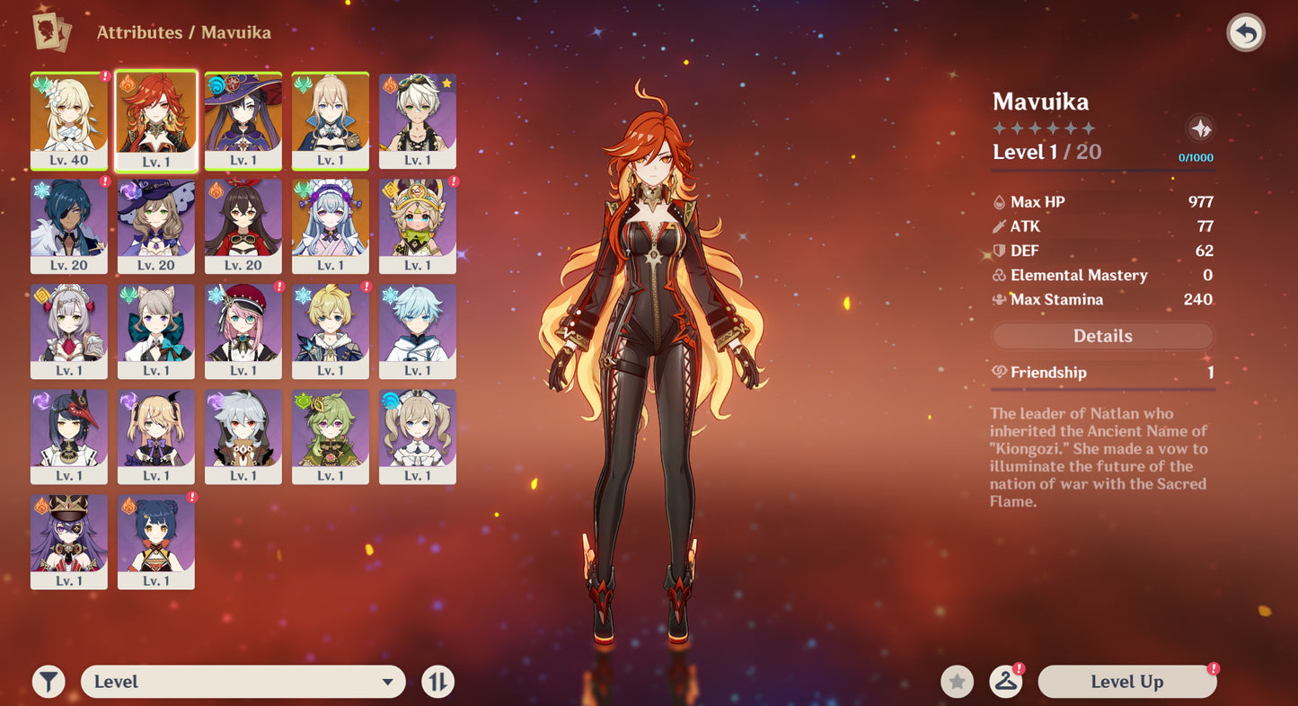 [Nivel 55] ⭐️222 Deseos + Mavuika + Arma , Mona , Jean , Mizuki ⭐️CUMPLEAÑOS LIBRE