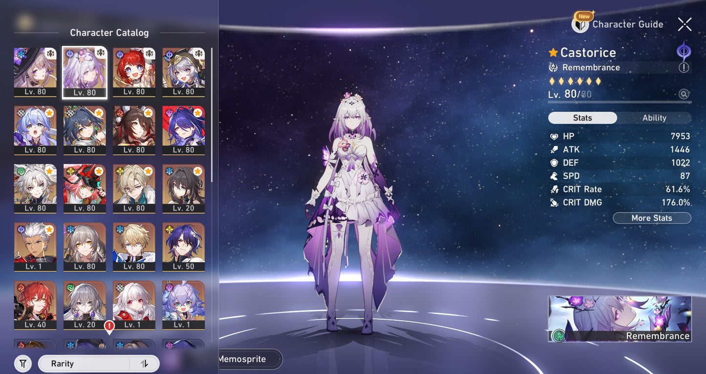 [TL 70] ✨ The Herta + Castorice + Tribbie + Cipher + Robin + Yunli + Tingyun + Acheron + Feixiao E2 + Rappa + Aventurine + Ruan Mei + Archer