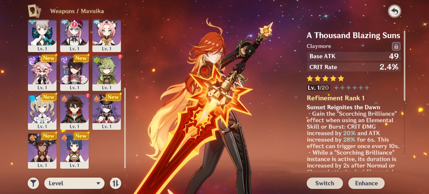 [AR 53] ⭐️[CUMPLEAÑOS LIBRE 🎂] Mavuika + Arma + 323 Destinos entrelazados + Dehya