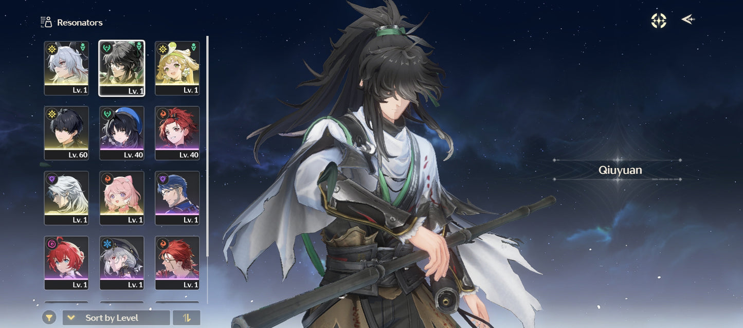 [Nivel 41] 16,497 Astritas 💎 | Qiuyuan + Arma + Zani + Arma | Wuthering Waves Cuenta Reroll