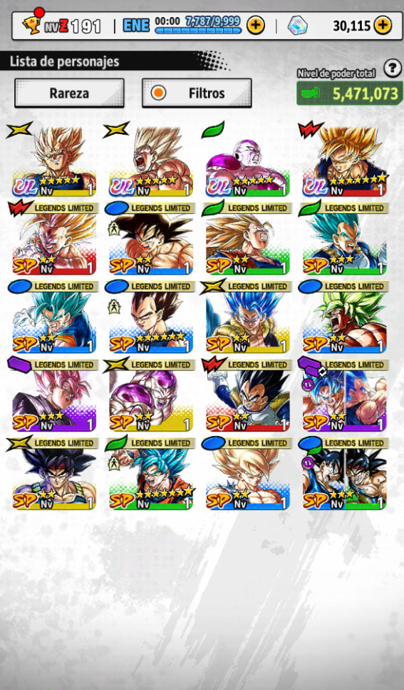 [Solo Android] #3⭐️ ULTRA FREEZER MAXIMO PODER +  ULTRA GOKU SUPERSAIYAYIN + ULTRA MAJIN VEGETA + 16 LL⭐️ + 💎30,115 Cronocristales💎
