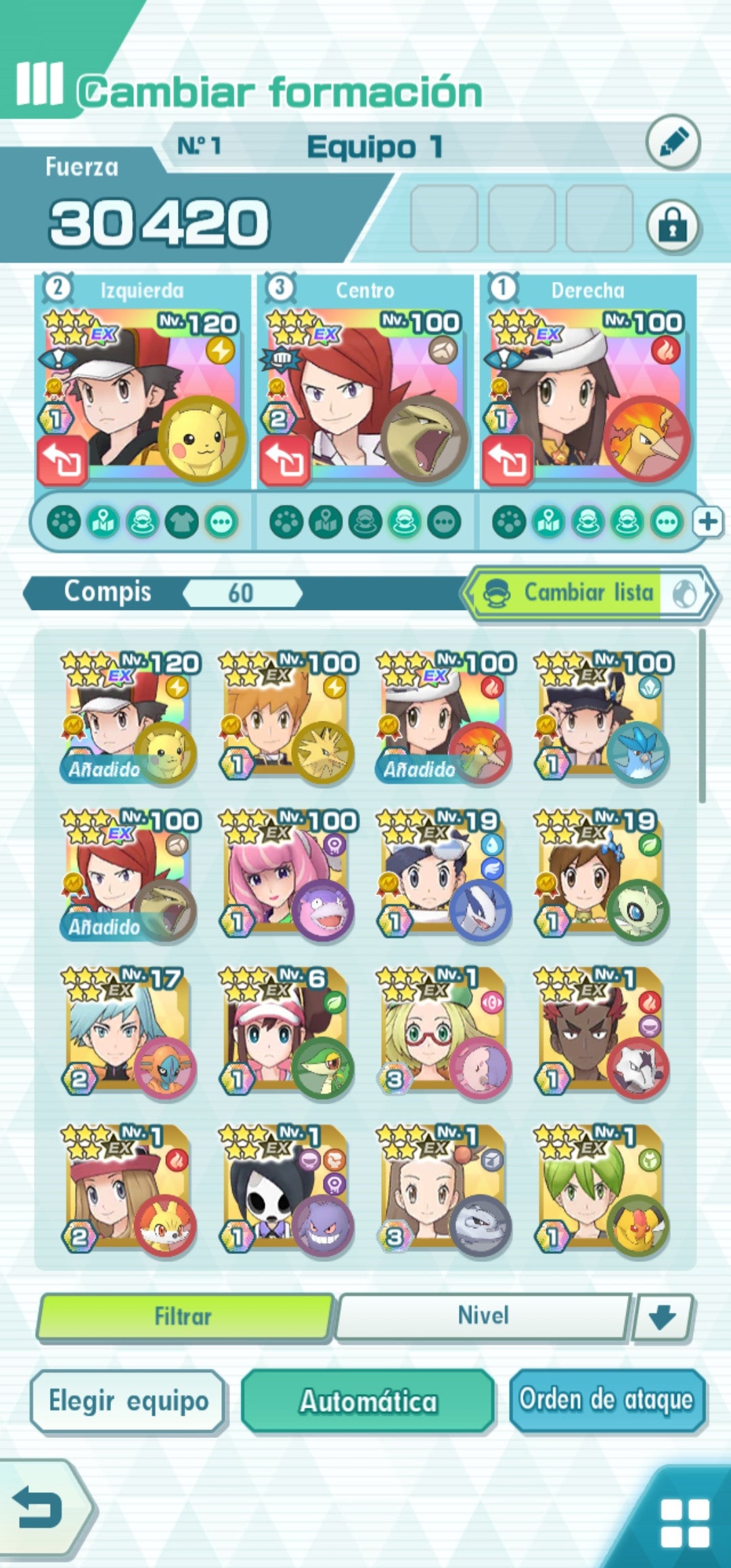 [Servidor Global Nivel 1] ✨ 4 Neocampeones + 71,600 Gemas✨