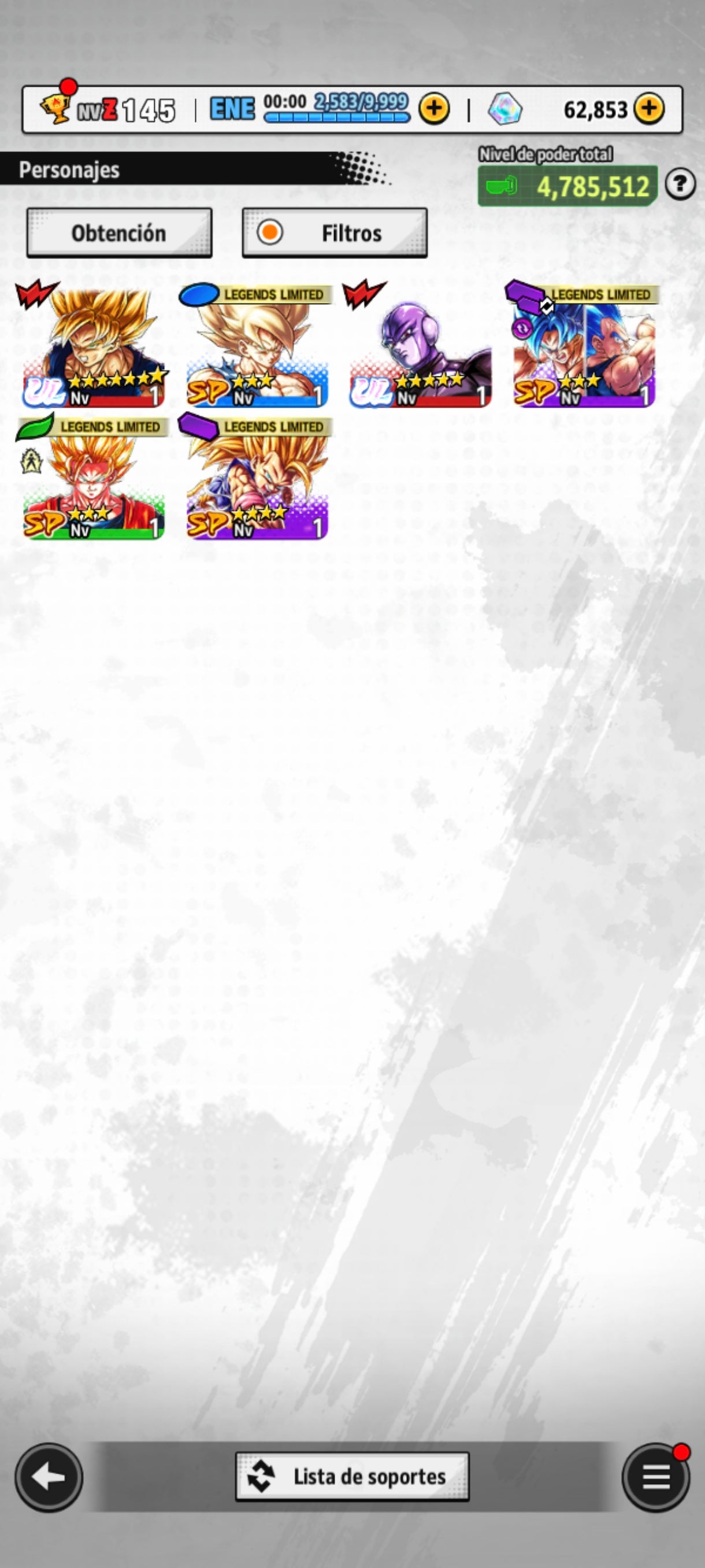 [Solo Android] ⭐️HIT ULTRA⭐️ + 💎62,853 Cronocristales💎 + 4 LL